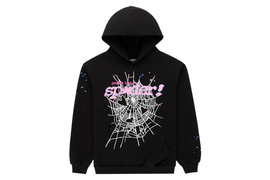 Pink 2v Hoodie Black